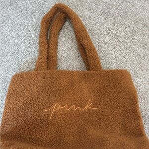 Tan Cute Plus Victoria’s Secret PINK Tote, Great Condition! Cute For College!